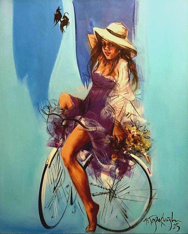 Akdoğan TOPAÇLIOĞLU, Tuval üzeri yağlı boya, 60 × 50 cm