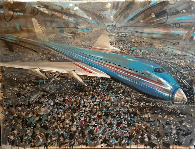 Ayhan ÇETİN, Tuval üzeri akrilik, 120 × 160 cm