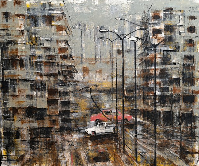 Ayhan ÇETİN, Tuval üzeri akrilik, 100 × 120 cm