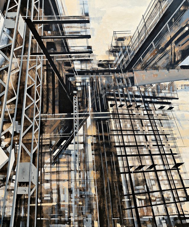 Ayhan ÇETİN, Tuval üzeri akrilik, 120 × 100 cm