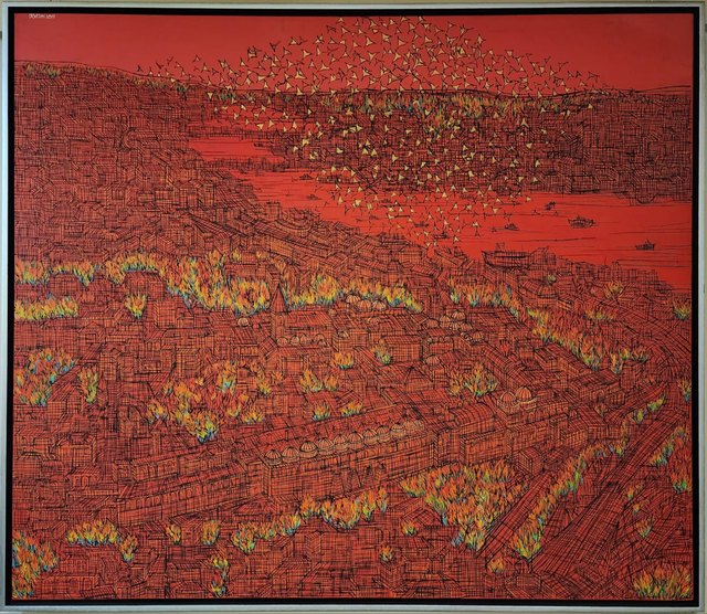 Devrim ERBİL, Tuval üzeri yağlı boya, 120 × 140 cm