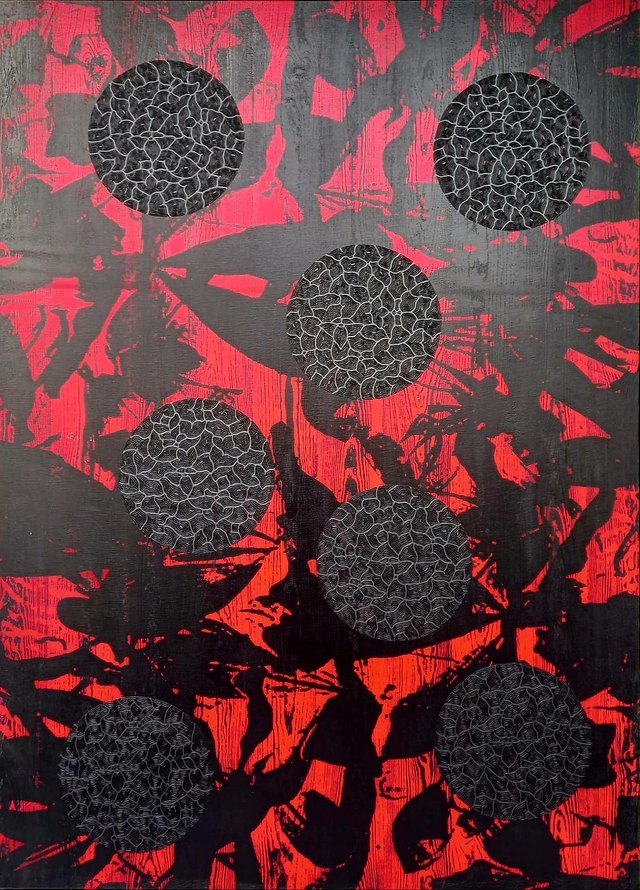Ekrem YALÇINDAĞ, Tuval üzeri yağlı boya, 200 × 145 cm