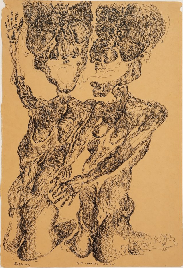 Ergin İNAN, Kâğıt üzerine karışık teknik, 30 × 20 cm
