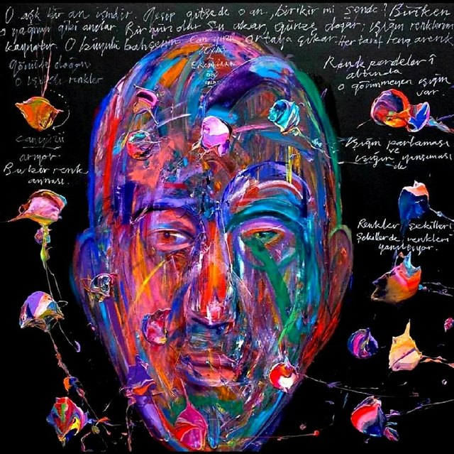 Ergin İNAN, Tuval üzeri yağlı boya, 140 × 140 cm