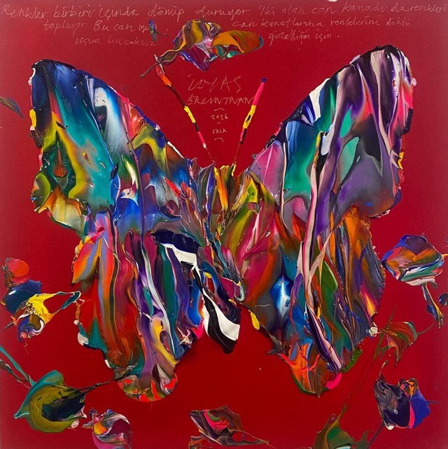 Ergin İNAN, Tuval üzeri yağlı boya, 100 × 100 cm