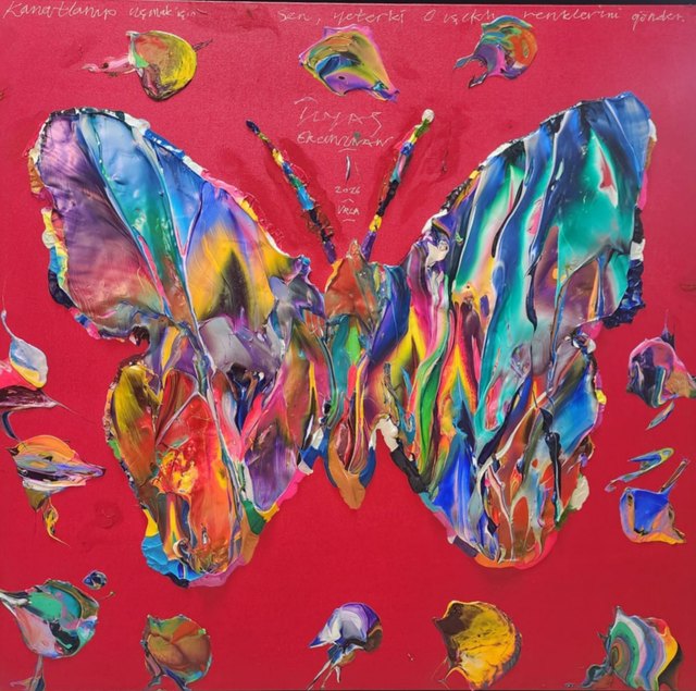 Ergin İNAN, Tuval üzeri yağlı boya, 100 × 100 cm