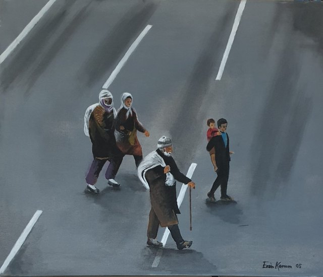 Ersin KERMEN, Tuval üzeri yağlı boya, 50 × 60 cm