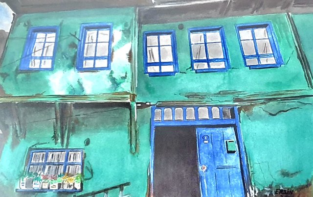Ersin KERMEN, Kâğıt üzerine karışık teknik, 25 × 35 cm