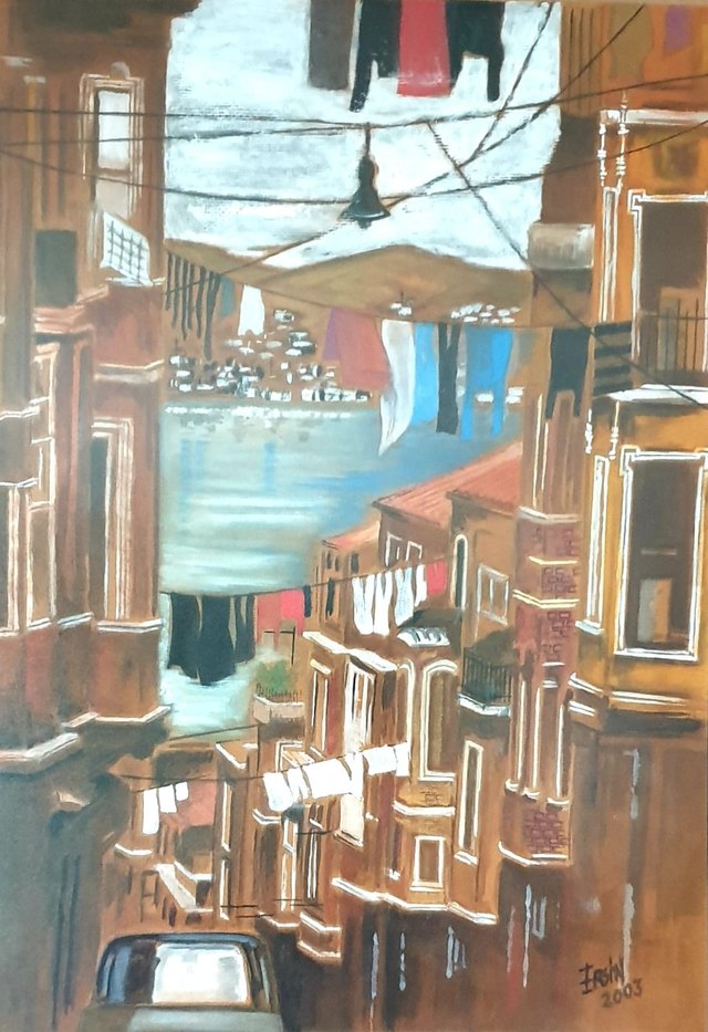 Ersin KERMEN, Kâğıt üzeri guaj, 50 × 35 cm