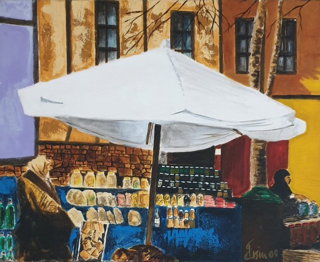 Ersin KERMEN, Tuval üzeri yağlı boya, 40 × 50 cm