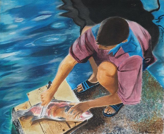 Ersin KERMEN, Tuval üzeri yağlı boya, 50 × 60 cm