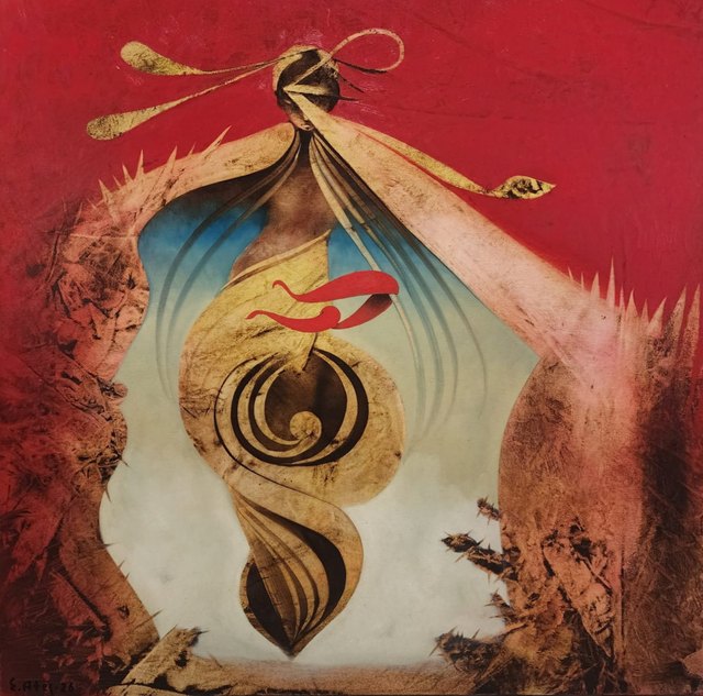 Ertuğrul ATEŞ, Tuval üzeri yağlı boya, 100 × 100 cm