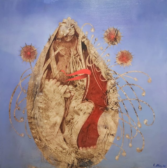 Ertuğrul ATEŞ, Tuval üzeri yağlı boya, 100 × 100 cm