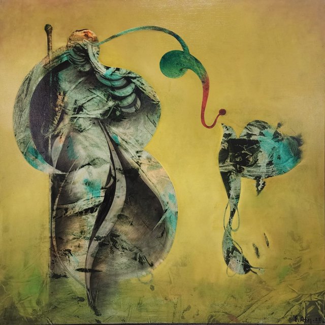 Ertuğrul ATEŞ, Tuval üzeri yağlı boya, 100 × 100 cm