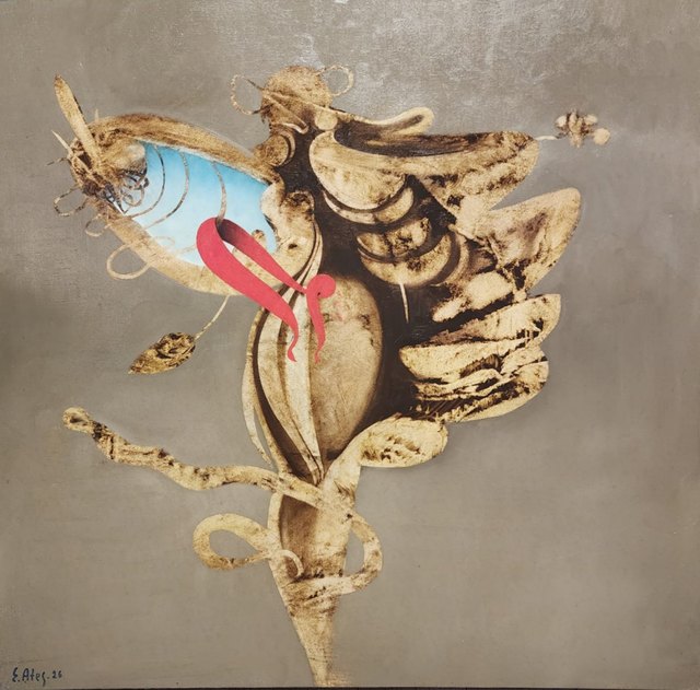 Ertuğrul ATEŞ, Tuval üzeri yağlı boya, 100 × 100 cm