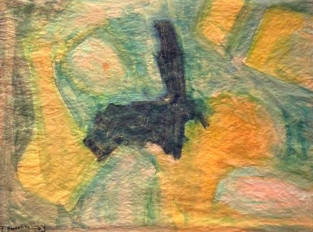 Fikret MUALLA, Kâğıt üzeri guaj, 17 × 23 cm