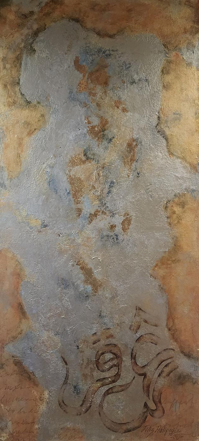 Filiz HATİPOĞLU, Tuval üzeri yağlı boya, 130 × 60 cm