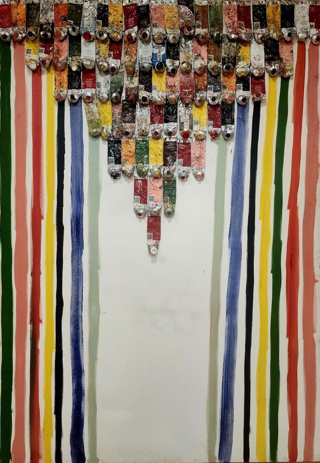 Genco GÜLAN, Tuval üzeri karışık teknik, 200 × 140 cm