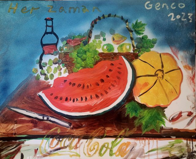 Genco GÜLAN, Her zaman, 75 × 90 cm