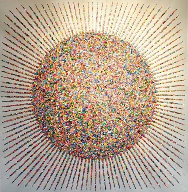 Gülçin ASLANDOĞAN, Tuval üzeri yağlı boya, 120 × 120 cm
