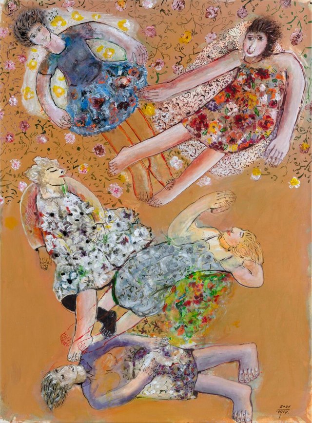 Hanefi YETER, Tuval üzeri yağlı boya, 158 × 118 cm