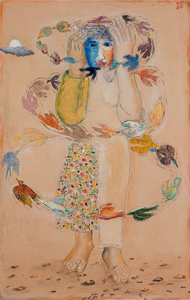 Hanefi YETER, Mdf üzeri akrilik boya, 170 × 108 cm