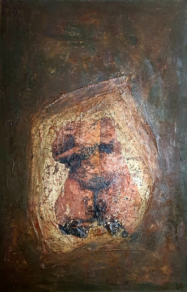 Havva ÜSTÜNBAĞ, Tuval üzeri yağlı boya, 150 × 100 cm