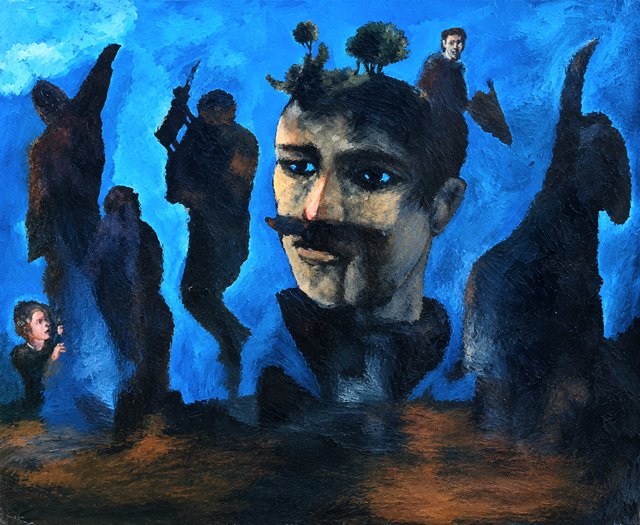 KOMET, Tuval üzeri yağlı boya, 54 × 65 cm