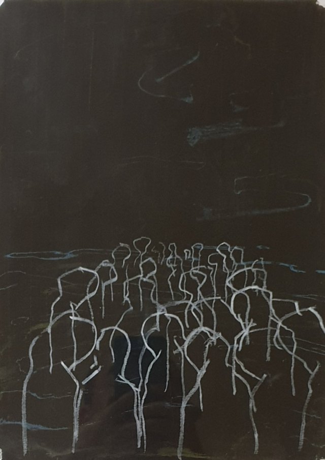 Mert DİNER, Karton üzeri yağlı boya, 35 × 25 cm