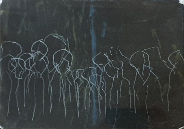 Mert DİNER, Karton üzeri yağlı boya, 25 × 35 cm
