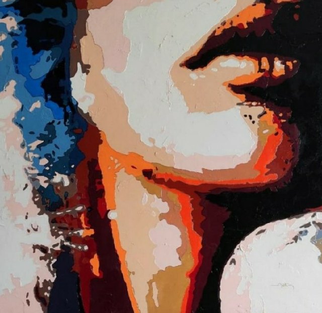 Metin AYKANAT, Mdf üzeri akrilik boya, 105 × 105 cm