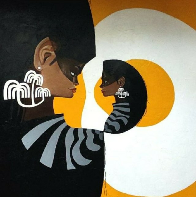 Metin AYKANAT, Mdf üzeri akrilik boya, 140 × 140 cm