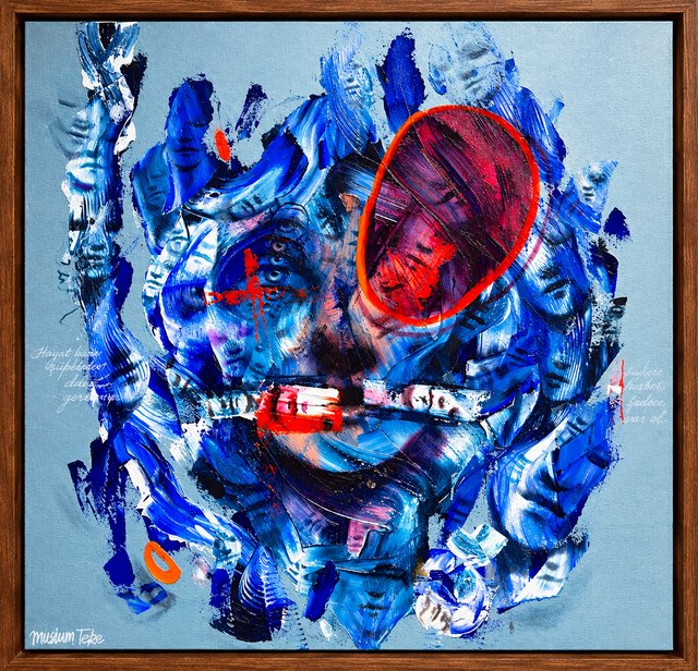 Müslüm TEKE, Tuval üzeri yağlı boya, 60 × 60 cm