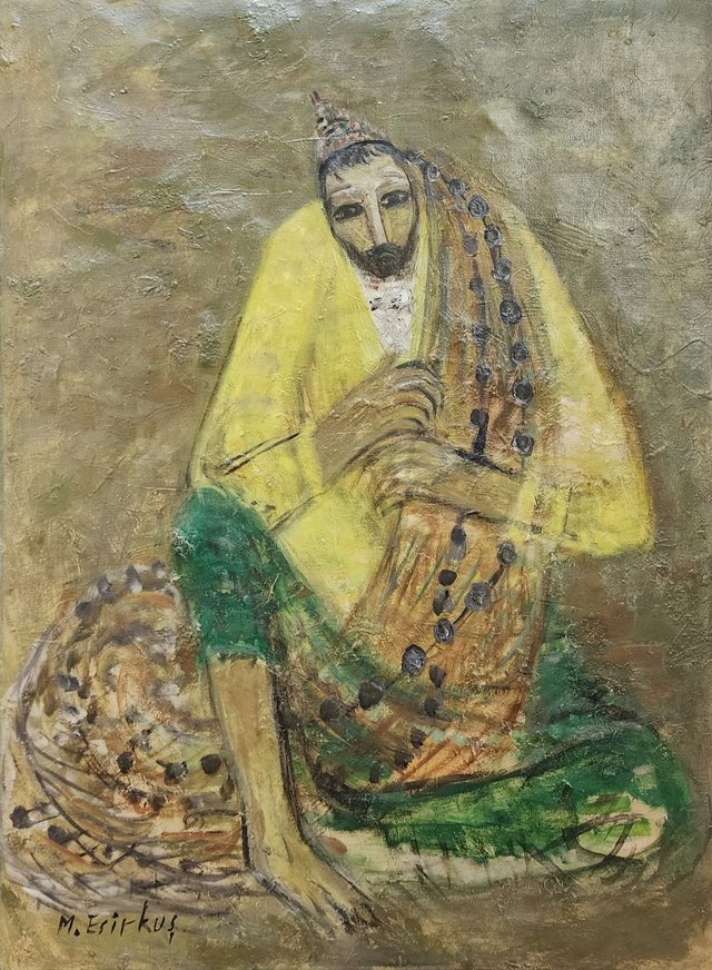 Mustafa ESİRKUŞ, Tuval üzeri yağlı boya, 70 × 50 cm