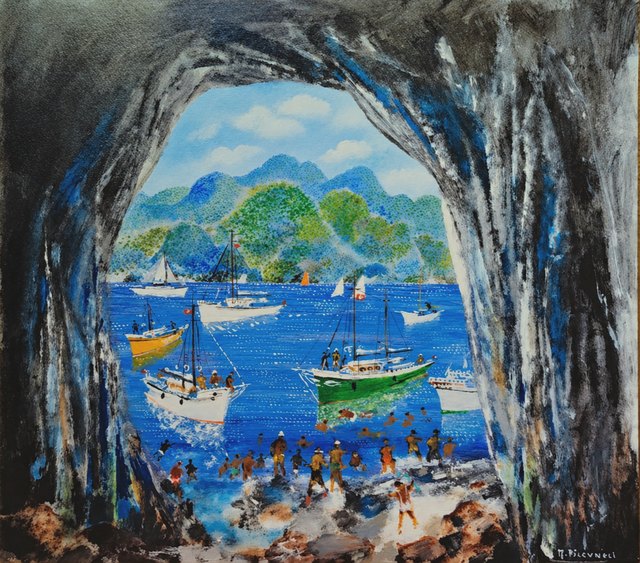 Mustafa PİLEVNELİ, Duralit üzeri yağlı boya, 45 × 50 cm