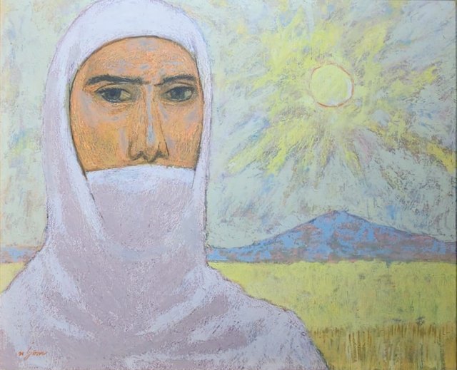 Nuri İYEM, Duralit üzeri yağlı boya, 38 × 46 cm