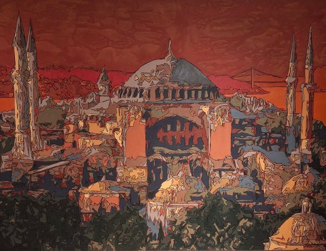 Sait ESMAİL, Tuval üzeri yağlı boya, 120 × 160 cm
