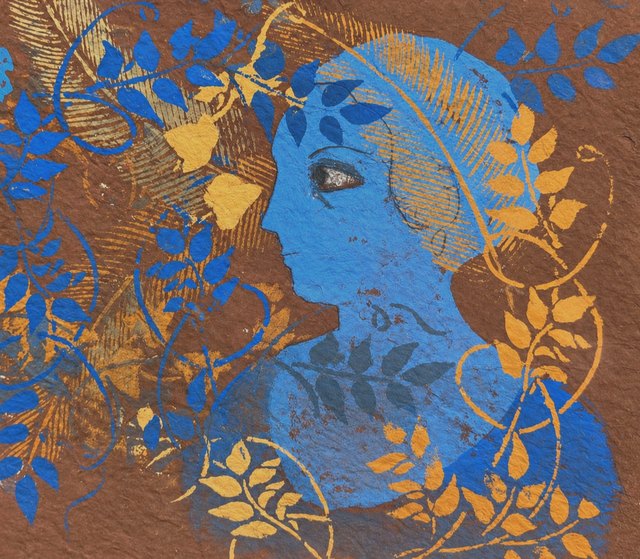 Selma GÜRBÜZ, Keçe üzeri karışık teknik, 35 × 30 cm