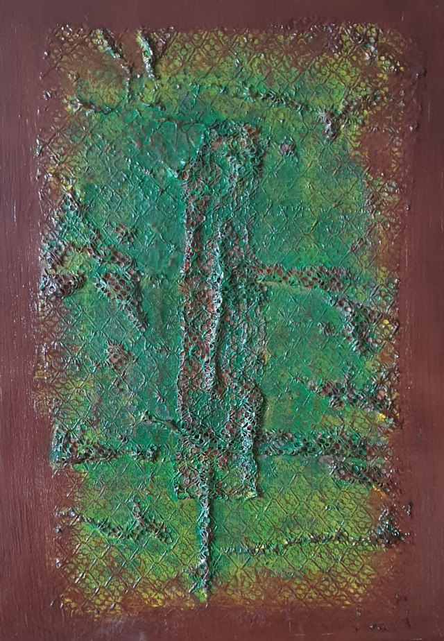 Sevgi ATAY, Tuval üzeri karışık teknik, 70 × 50 cm