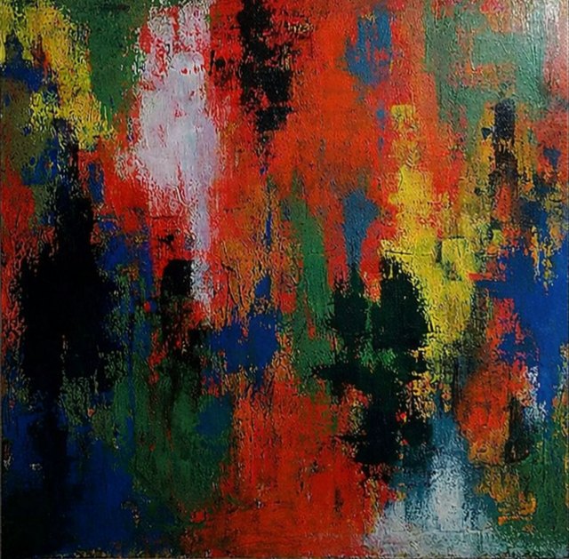 Sevgi ATAY, Tuval üzeri yağlı boya, 100 × 100 cm