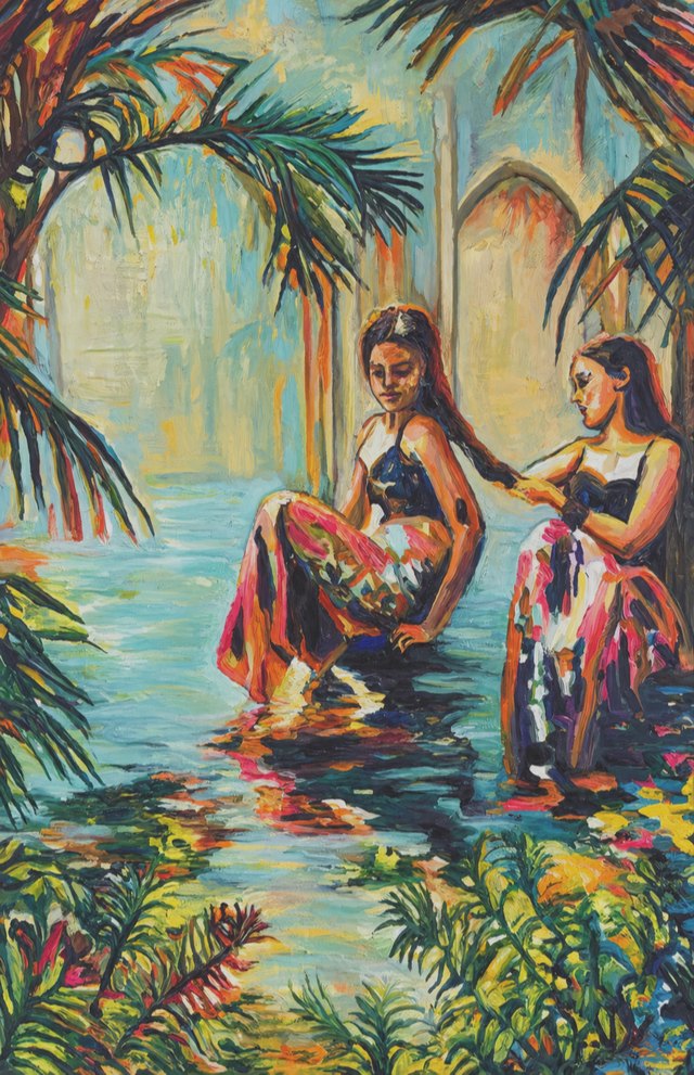 Sevinç SÜRER, Tuval üzeri yağlı boya, 150 × 100 cm