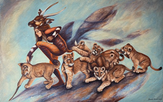 Sevinç SÜRER, Tuval üzeri yağlı boya, 150 × 230 cm