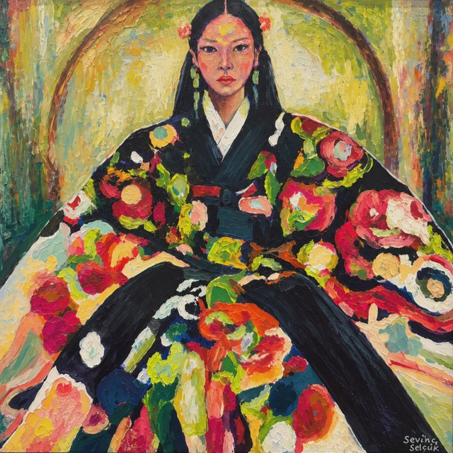 Sevinç SÜRER, Tuval üzeri yağlı boya, 50 × 50 cm