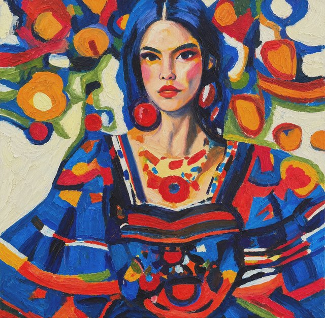 Sevinç SÜRER, Tuval üzeri yağlı boya, 40 × 40 cm
