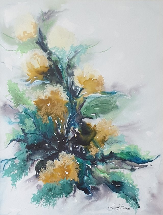 Zeynep TÜRKMEN, Karton üzeri karışık teknik, 42 × 33 cm